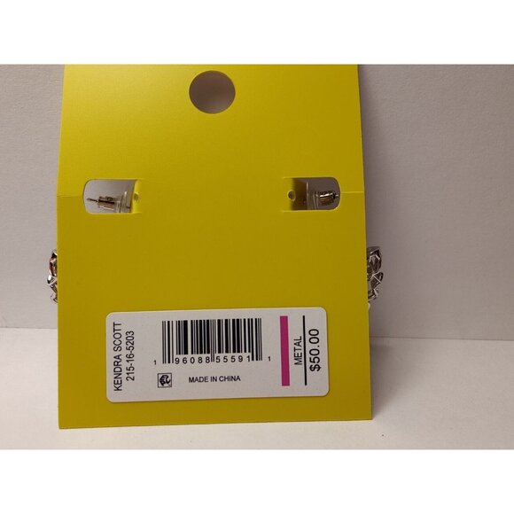 Kendra Scott Maeve Filigree Rhodium Over Brass Silver-Tone Hoop Earrings NWT - Picture 5 of 7